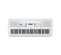 Yamaha EZ-300 Digital Keyboard - a Portable Learning Keyboard with 61 Touch-Sensitive Illuminated Keys and USB-to-Host Connection, in a White Finish