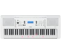 Yamaha EZ-300 Digital Keyboard - a Portable Learning Keyboard with 61 Touch-Sensitive Illuminated Keys and USB-to-Host Connection, in a White Finish