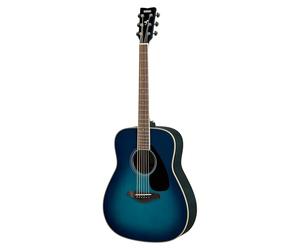 YAMAHA FG820 Acoustic Guitar - Full-Size Dreadnought Body, Scale 24.96″, Solid Spruce Top, Mahogany Back and Sides, Rosewood Fingerboard, Steel Strings - Sunset Blue