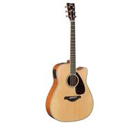 YAMAHA FGX820C Acoustic-Electric Guitar - Cutaway Dreadnought, Scale 24.96″, Solid Spruce Top, Mahogany Back and Sides, System66 Pickup/Preamp - Natural