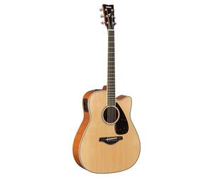 YAMAHA FGX820C Acoustic-Electric Guitar - Cutaway Dreadnought, Scale 24.96″, Solid Spruce Top, Mahogany Back and Sides, System66 Pickup/Preamp - Natural