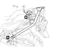 Yamaha FZ 6/Fazer ab Bj. 2007 Alurack topcase carrier Black BY HEPCO AND BECKER
