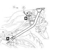 Yamaha FZ6 / Fazer Alurack topcase carrier Black BY HEPCO AND BECKER