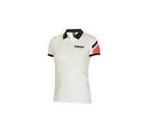 Yamaha Ladies Rev Giggle Polo Shirt T-Shirt Size Small Cream