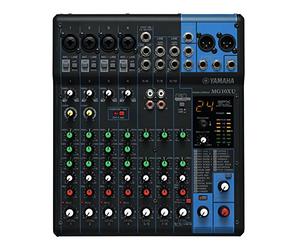 Yamaha MG10XU Mixing Console - Compact mixer with 10 input channels, SPX digital effects, USB audio functions and D-PRE mic preamps