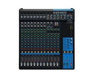 Yamaha MG16 Mixer - Compact mixer with 16 input channels, 4 group buses, 4 AUX, rack mount kit and D-PRE mic preamps
