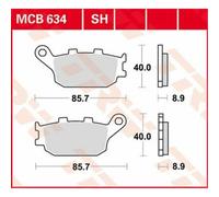 Yamaha MT-09 ABS 2020 TRW SH Series Sindered Rear Brake Pads MCB634SH