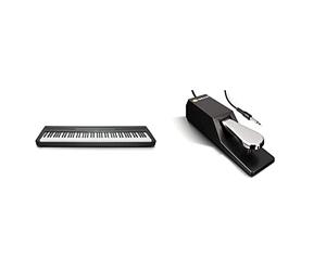 YAMAHA P-45B Digital Piano - Light and Portable Piano,Black & M-Audio SP-2 - Universal Sustain Pedal with Piano Style Action, The Ideal Accessory for MIDI Keyboards, Digital Pianos