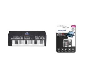 Yamaha PSR-SX600 Digital Keyboard - a Powerful Digital Workstation Keyboard with 61 Touch-Sensitive & Integral 128GB Micro SD Card 4K Video Premium High Speed Memory Card SDXC Up to 100MB s Read