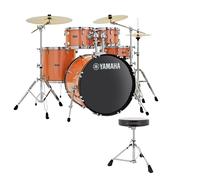 Yamaha Rydeen 20" Drum Kit with Paiste Cymbals & DS550U Drum Throne Orange Sparkle