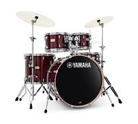 Yamaha Stage Custom 22" 5 Piece Shell Pack w/ Hardware Cranberry Red