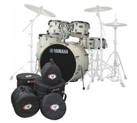 Yamaha Stage Custom Birch 22 5pc Shell Pack w/Bags Classic White