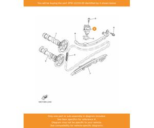 YAMAHA Tensioner Assy, Cam Chain, 2PW-12210-00 OEM XP500 XP530