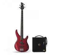 Yamaha TRBX174 Electric Bass Guitar Red Metallic & Eden Orbiter 8 Combo Amp