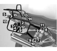 Yamaha XJR 1300 ab Bj. 2007 Complete carrier set Black BY HEPCO AND BECKER