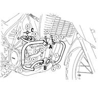 Yamaha XT 660 R/X Engine Guard Black BY HEPCO AND BECKER