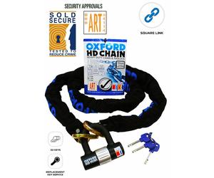 YAMAHA XVS1100 DRAGSTAR Oxford HD 1.0M Chain & Padlock Disc Lock Motorcycle Bike