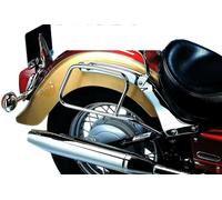 Yamaha XVS650 Drag Star Classic Pipe leather bag holder Chrome BY HEPCO & BECKER