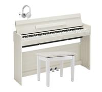 YAMAHA YDP-S36 Digital Piano - 88 Weighted Keys GHS Keyboard, CFX Concert Grand Voice, Slim Design, Bluetooth, 3 Pedals, Ideal For Home And Beginners - White Birch