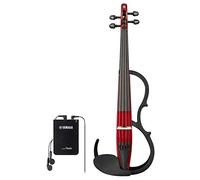 Yamaha YSV104RE Silent Violin with D'Addario Zyex Strings, Piezo Pickup and Control Box, in Red