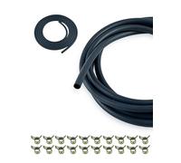 YAMAKATO 5MM (3/16 Inch) ID Fuel Line Hose - 3 Meters (10FT) Non-Pressure Gas/Diesel Hose for Small Engines w/20 Clamps