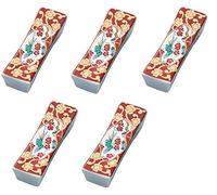 Yamako Japanese Mino-yaki Ceramic Chopstick Rest ( 5 Pieces Set ) Nishiki Red from Japan 15508