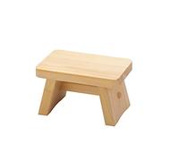 Yamako Japanese Onsen Style Bath Stool, Hinoki Wood, Light yellowish-brown, 16.0 cm, 400.0 g, Made in Japan