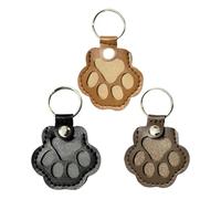 Yamaler Pet Hair Keepsake Keychain - Faux Leather Dog & Cat Paw Pendant for Fur Storage, Memorial Gift for Pet Lovers, Portable Pet Loss Souvenir, 2.5in