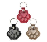Yamaler Pet Hair Keepsake Keychain - Faux Leather Dog & Cat Paw Pendant for Fur Storage, Memorial Gift for Pet Lovers, Portable Pet Loss Souvenir