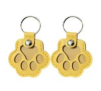Yamaler Pet Hair Keepsake Keychain - Faux Leather Dog & Cat Paw Pendant for Fur Storage, Memorial Gift for Pet Lovers, Portable Pet Loss Souvenir, 2.5in