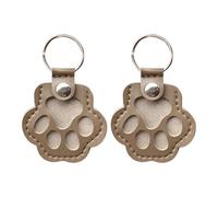 Yamaler Pet Hair Keepsake Keychain - Faux Leather Dog & Cat Paw Pendant for Fur Storage, Memorial Gift for Pet Lovers, Portable Pet Loss Souvenir, 2.5in