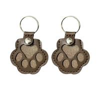 Yamaler Pet Hair Keepsake Keychain - Faux Leather Dog & Cat Paw Pendant for Fur Storage, Memorial Gift for Pet Lovers, Portable Pet Loss Souvenir, 2.5in