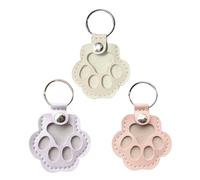 Yamaler Pet Hair Keepsake Keychain - Faux Leather Dog & Cat Paw Pendant for Fur Storage, Memorial Gift for Pet Lovers, Portable Pet Loss Souvenir