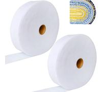 Yamamine 2 Roll Jelly Roll Batting Strip 2 1/4 Inch Cotton Blend Fleece Batting On A Roll Total 70 Yards for Jelly Roll Rugs,Throw Rugs,Braided Rug