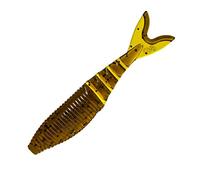 Yamamoto 134-06-297 Zako Swimbait 4", 6pk, Green Pumpkin/Black Flake