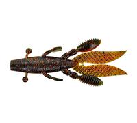 YAMAMOTO 4.5" Flappin' Hog - Realistic Soft Plastic Fishing Lure Bait with Three Freely Moving Appendages - 5 Pack, Watermelon with Copper Flake/Orange with Red Flake