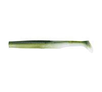YAMAMOTO 4" Swimming Senko Soft Worm Paddle Tail Fishing Swim Bait Lures - 10 Pack, Watermelon/White
