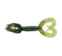 Yamamoto 97-10-194 Double Tail Hula Grub, 5", 10pk, Watermelon/Black