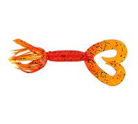 Yamamoto Yamamoto Double Tail Hula Grub 5", Pumpkin w/large black