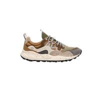 Flower Mountain for man. 2017816-01 Leather Sneakers Yamano3 brown (44), Flat, Laces, Casual