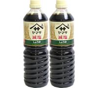 Yamasa Low Sodium Soy Sauce 1L (Pack of 2) | Authentic Japanese Reduced Salt Soy Sauce