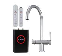 Yamataro 3in1 Boiling Water Tap Instant Hot Water Tap Hot Cold Boiling Water Kitchen Faucet Stainless Steel Mirror Polished (with Boiler and Filter)