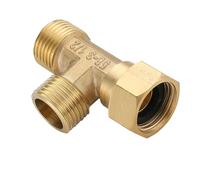 Yamataro Brass T Adaptor G1/2 Female x 1/2 Male Plumbing Fittings 1/2” BSP T Connector for Kitchen Tap, Boiling Water Tap, Water Filter or Plumbing System
