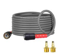 YAMATIC M22 Pressure Washer Hose 1/4",3200 PSI/220 BAR Kink Resistant 25FT Power Washer Hose with 2 Karcher Adapters - Fits Universal M22 Pressure Washers & Karcher K2 K3 K4 Models (NOT for K5+)