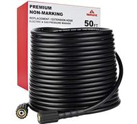 YAMATIC M22Pressure Washer Hose 15M/50FT 1/4", Kink Resistant Power Washer Hose Replacement for Flexzilla Uberflex Ryobi Genarac Troy Bilt Honda Leak-Free 22MM Fittings, 3200 PSI/220 Bar