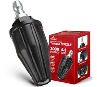 YAMATIC Pressure Washer Tips Turbo Nozzle, 360° Rotating Spray Turbo 3000 PSI 4.0GPM with 1/4" Quick Connector, Compatible with Ryobi, Greenworks, Craftsman, Troybilt, Simpson