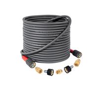 YAMATIC Super Flexible Pressure Washer Hose 15M/50FT x 1/4", Kink Resistant 220 Bar/3200 PSI Heavy Duty Extension/Replacement Hose for M22-14mm & 3/8