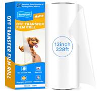 Yamation DTF Transfer Film Roll: 13inch 328 ft Premium Double-Sided Matte Finish PET Transfer Paper Direct to Film