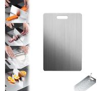 Yamato Cutting Board, Titanium Cutting Board for Kitchen, Double-Sided Food Grade Cutting Board, Stainless Steel Cutting Board, Easy to Clean (13.4 * 9in)