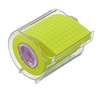 Yamato Sticky Notes with Cutter, Roll Tape, Grid Type, Notebook, 2.0 inches (50 mm) Width, 1 Roll, Lemon, Cutter Included